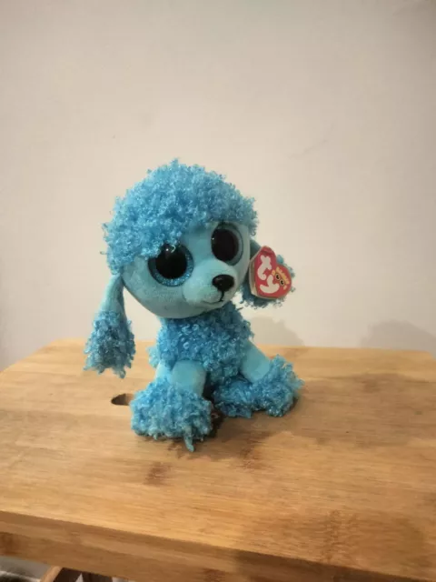 Ty Beanie Boos 6”/15cm Mandy the Blue Poodle 2017 BNWT