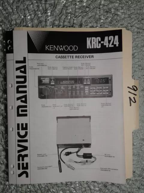 Kenwood krc-424 service manual original repair book stereo receiver tuner radio