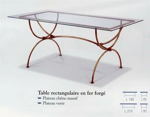 PIED DE TABLE Rectangulaire En Fer Forge EUR 50,00 - PicClick FR