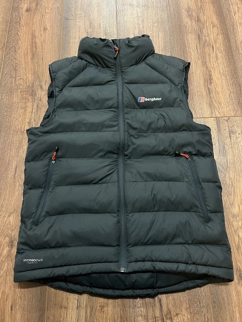 VINTAGE BERGHAUS BODY Warmer Gilet Mens S M Blue Down Coat