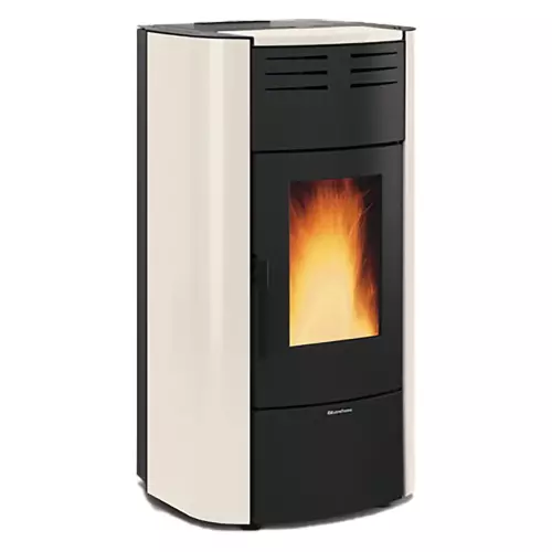 La Nordica Extraflame Thermo Pelletofen raffaella idro h18 Stahl Elfenbeinfarben