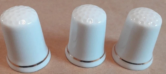 Brand New Gilded Thimbles X80 White Pottery