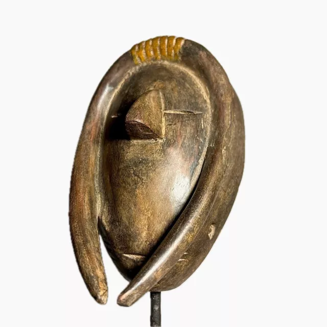 African Guro Mask, Côte d'Ivoire People Wood Hand Carved Wall Hanging-677