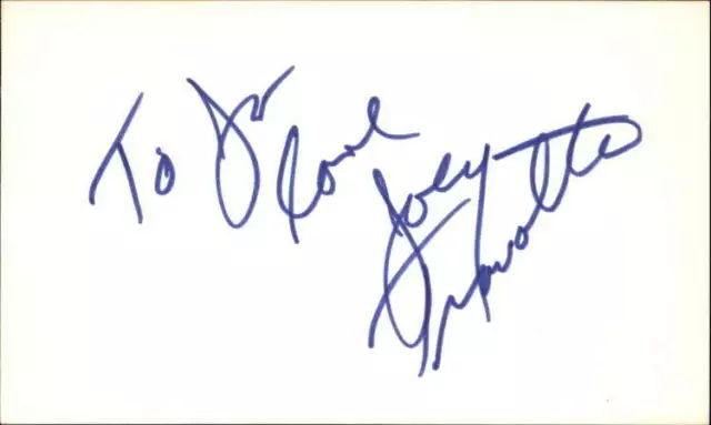 Joey Travolta Actor / Producer Signed 3" x 5" Index Card