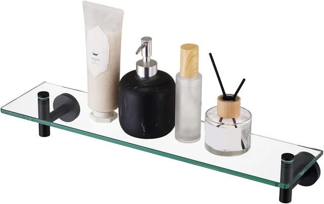 KES Bathroom Glass Shelf with 8 Mm-Thick Tempered Glass and SUS 304 Stainless St