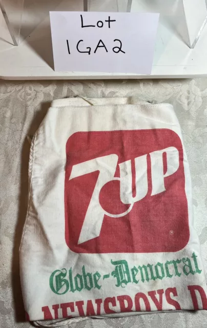 Vintage 1960s “Old Newsboys Day” 7 Up Apron 3