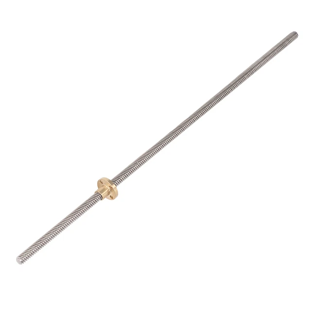 5 pz asta filettata filettata T8 400 mm con dado in ottone acciaio inox