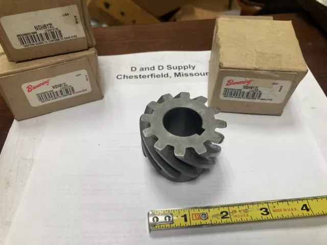 Browning NSH612L, Helical Gear, 12 Teeth, 14-1/2 Deg. Angle, 1" Bore