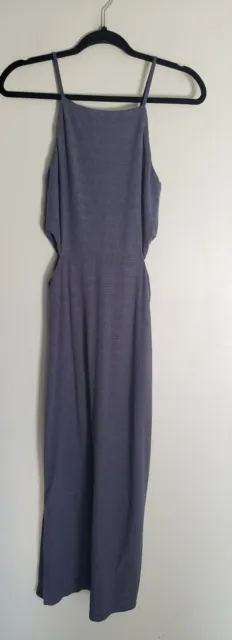 MK7 Hem and Thread Sleeveless Womens Dress  side  Cut Out Size S Gray