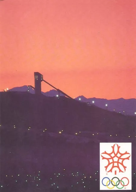 1988 Winter Olympics Calgary, original postcard.