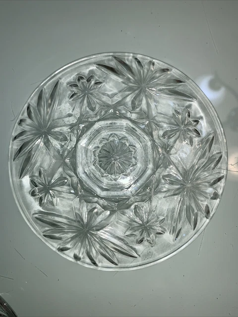 8 Hawkes? American Brilliant Cut Glass Plates 4 1/2” Wide Perfect 3