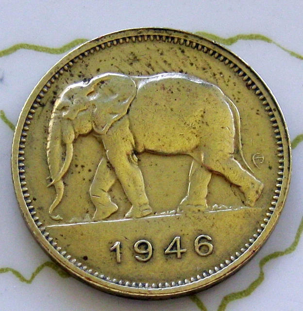 Coin Belgian Congo 2Fr 1946 Xf 173
