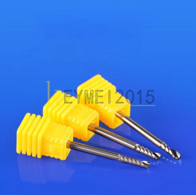 3.175mm 1/8 Single Flute Spiral End Mill Carbide CNC Milling Cutter Bits 1Pcs