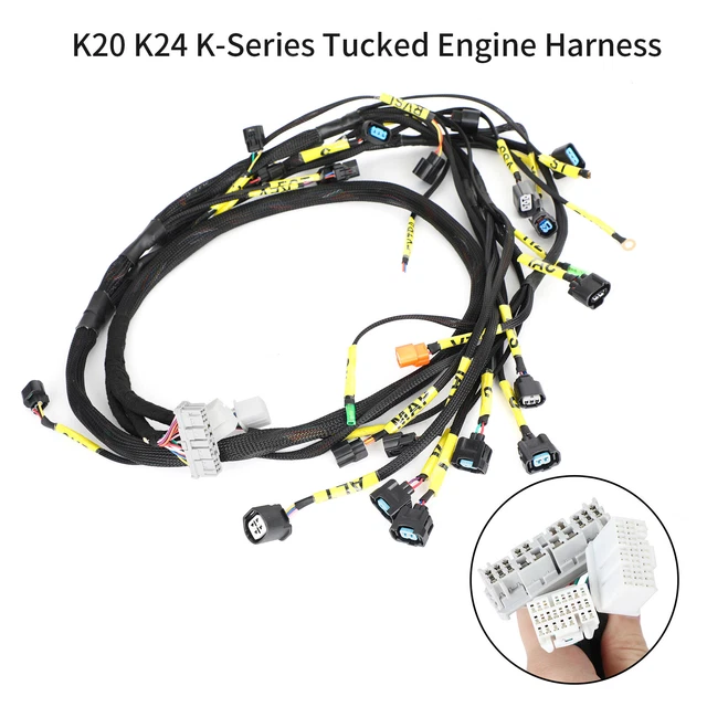 K20 K24 K-Series Tucked Engine Harness For Honda Acura K-Swap Integra CRX EK V1