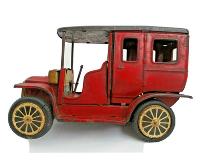 OLD VTG ANTIQUE Collectible Tin Wind Up Motor Boat Toy Made In Japan