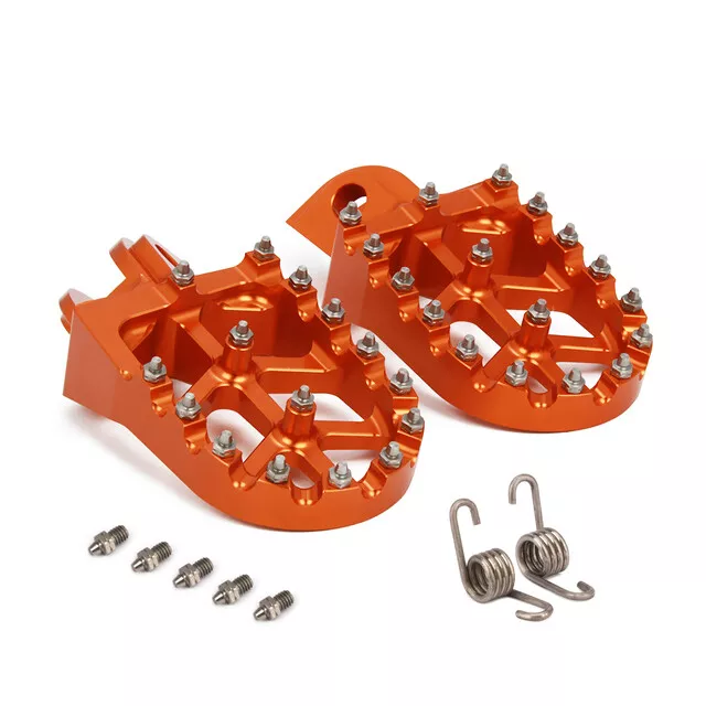 XL Wide Foot Pegs Orange For KTM SUPER ADVENTURE DUKE LC4 ENDURO SUPERMOTO SMC R