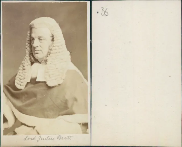 Lord Justice Brett, William Baliol Brett, 1st Viscount Esher vintage CDV albumen
