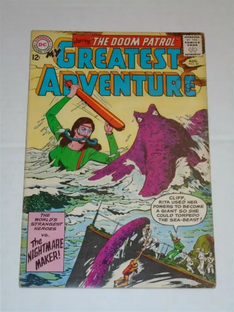 My Greatest Adventure #81 Fn- (5.5) Dc Comics August 1963 2Nd Doom Patrol**