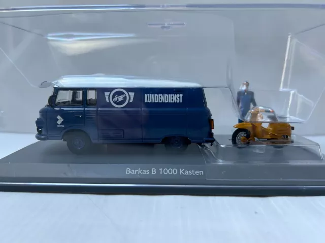 SCHUCO 450364700 Barkas B1000 Kasten W.Scooter 1/43 Camion Miniature