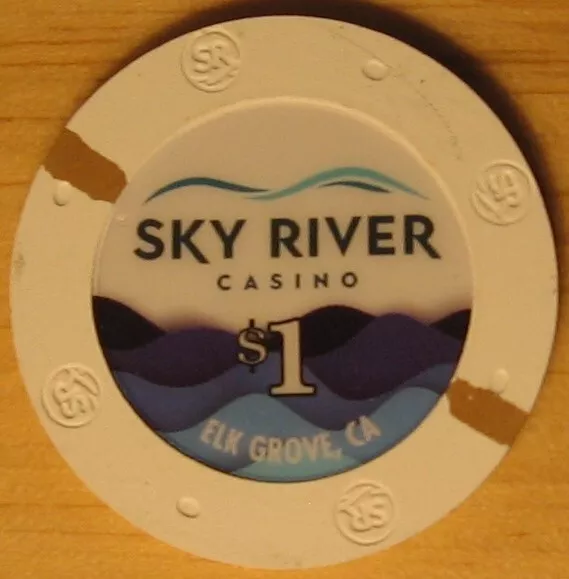 Sky River $1 Casino Poker Chip Elk Grove California Boyd