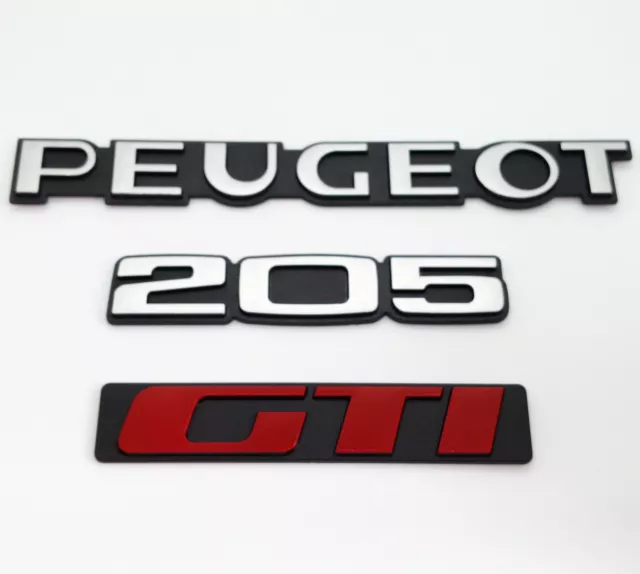 ⭐ Nuevo Kit 3 Monogramas Peugeot 205 Gti Logo Chapa Circuito Fase 1 2 1.6 1.9
