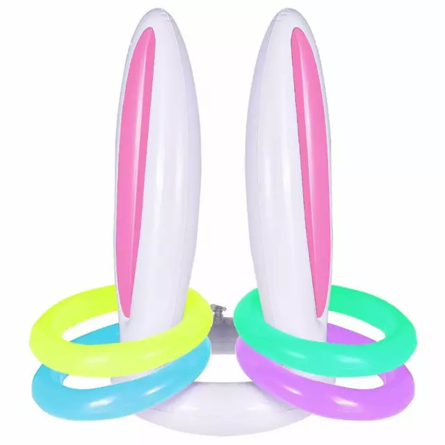 Inflatable Easter Bunny Ear Game - Family Kids Hoopla Ring Toss Hat Party