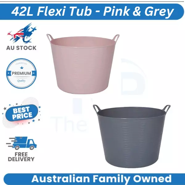 42L Flexi Tub Home Garden Office Builder Flexible Storage Bucket Basket Box Tub