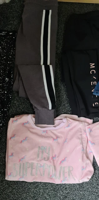 Girls Clothing Bundle Pyjamas Hoodie Leggings Jogger x 8 Items aged 12-13 Years 5