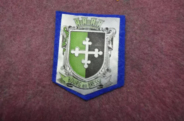 Ancien Écusson Biscotte Grecoire Blason Région  Ville Bourg En Bresse Cpa