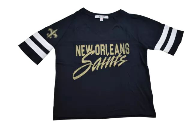 Junk Food Womens NFL New Orleans Saints V-Neck Loose Fit Shirt New XXS-2XL