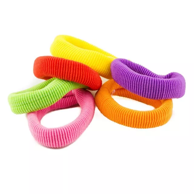 Thick Large Endless Snag Free Ponytail Elastic Hair Bands Ribbed Ponio Bobbles