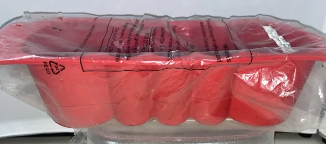 Tupperware Silicone Baking Form Loaf Bread Cake Oven With Directions Red New