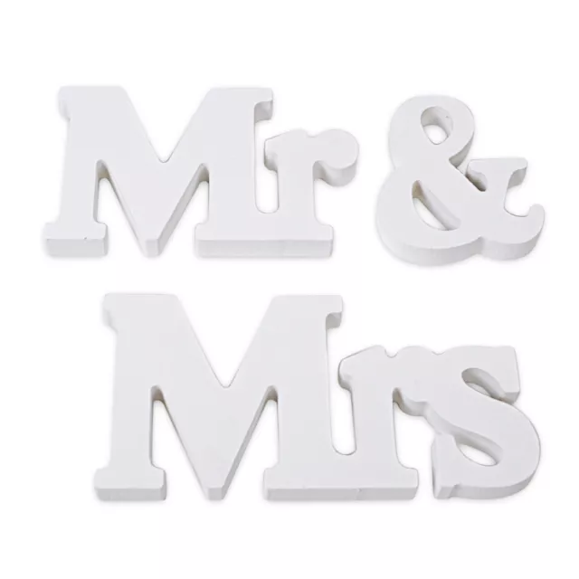 Wooden Mr Mrs Letters Wedding Decoration Sign Top Table Decor Photo Props Nm