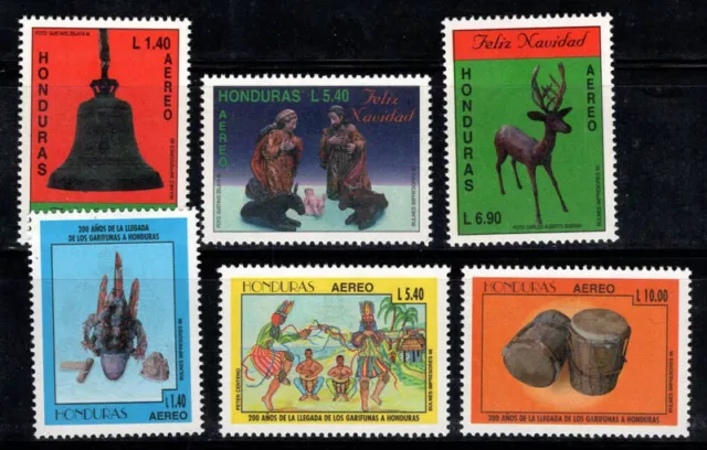 Honduras 1995-96 Mi. 1299, 1308 Nuovo ** 100% Natale, arte, cultura