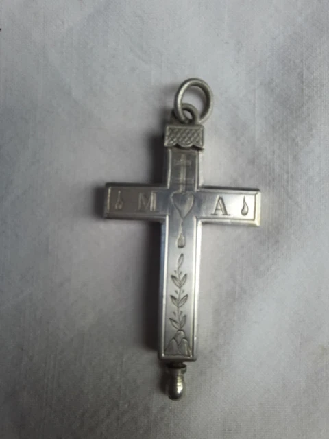 Croix D'abbesse En Vermeil (argent Massif Plaqué Or) - Bijou Régional Datant De 1798/1809 - Occasion Très Bon état