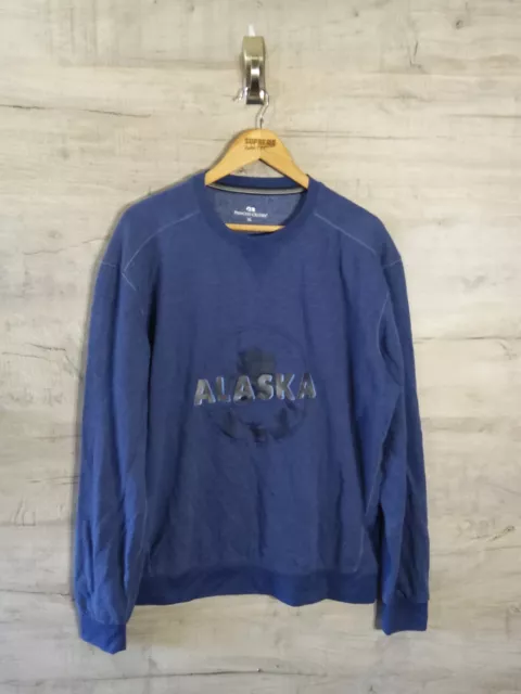 Alastair Spellout Sweatshirt dunkelblau XL Vintage Herrenpullover SRA