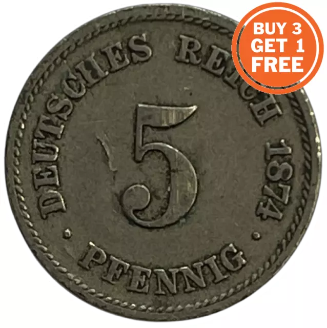 5 German Pfennig From 1874-1889 - Choice Of Date - Germany