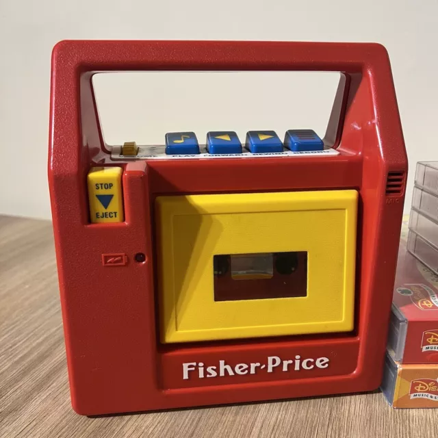 Retro Fisher Price 1980er Kassettenspieler rot mit Kassetten - siehe Beschreibung 2