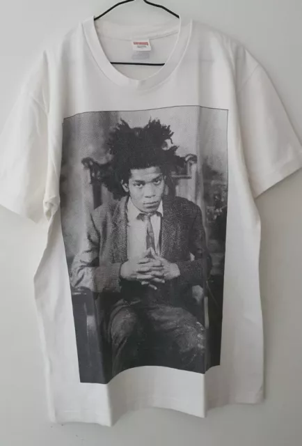 Seltenes weißes T-Shirt FW13 Supreme Jean Michel Basquiat L Large Vintage 2013