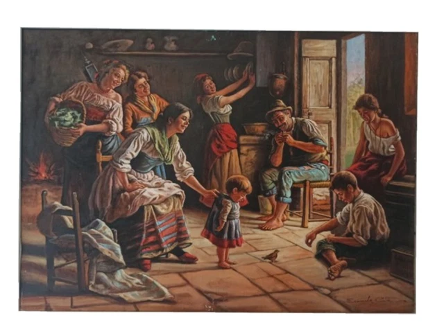 Scuola Europea fine XIX Sec - Gioie Famigliari