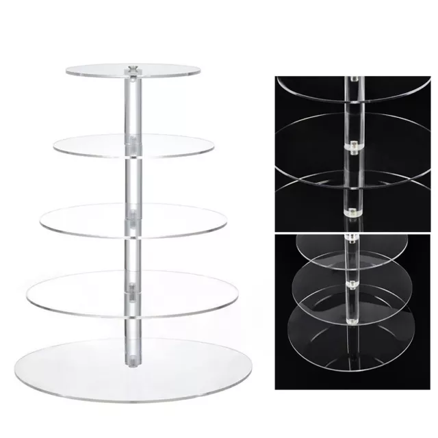 Tortenständer 5Etagere Platten Hochzeitstorte Tortenstaender Acryl Kuchenständer