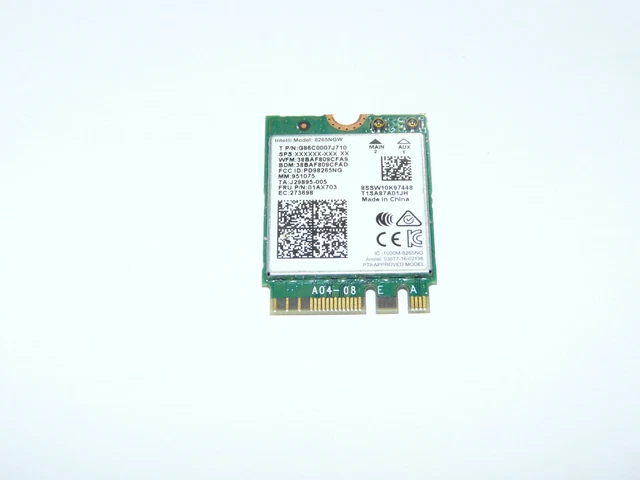 Carte WiFi Intel 8265NGW Avec Bluetooth - Occasion Fonctionnelle