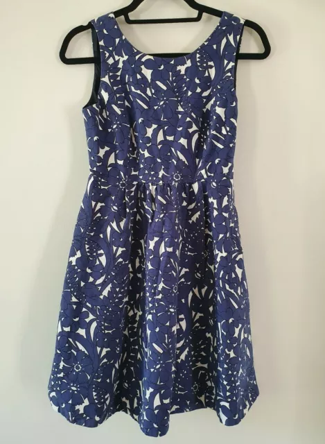 ROBE SANS MANCHES florale ZARA Fit Flare bleu et blanc Taille XS S EUR 12 03 PicClick FR