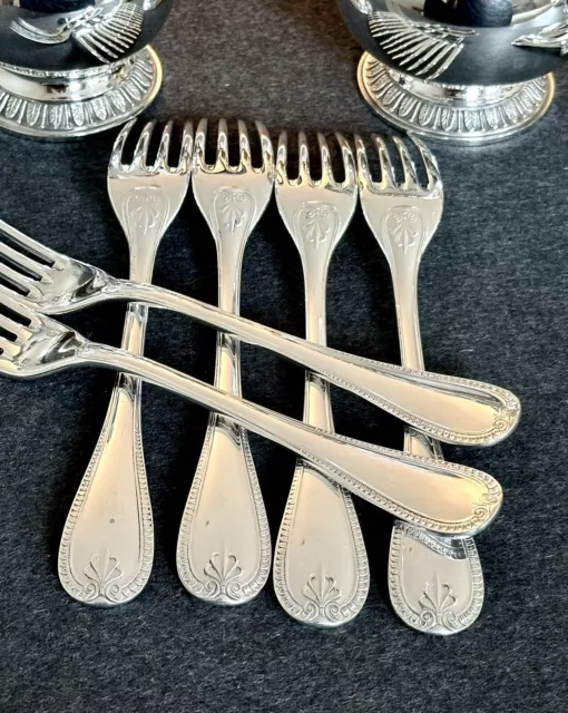 Christofle Malmaison Silverplated Set Of Six (6) Dinner Forks