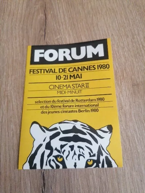 Autocollant  sticker publicitaire  Festival Du Film De Cannes 1980