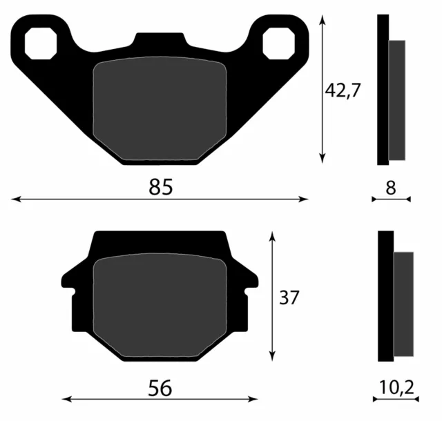 Pastiglie Freno Anteriori Kawasaki Klr 600 1984 1988