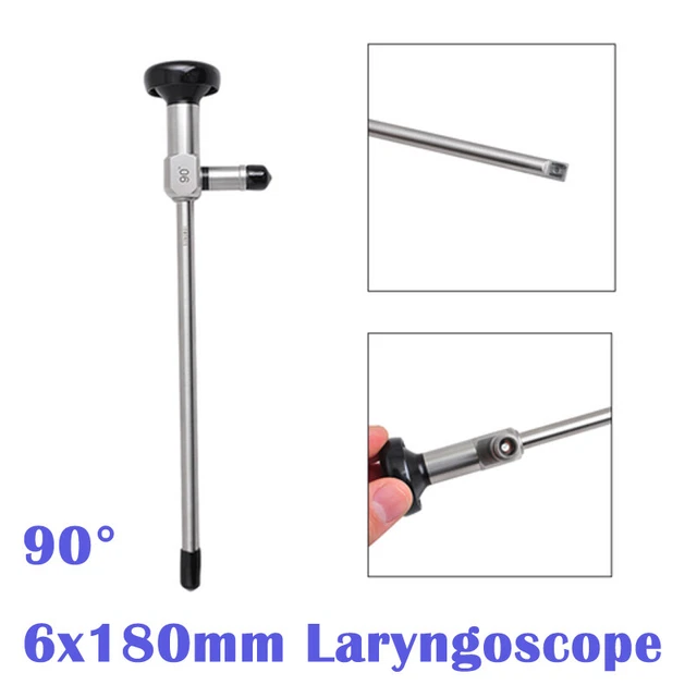 Carejoy Rigid Endoscope 6x180mm Laryngoscope 90° Laryngendoscope Fit Storz
