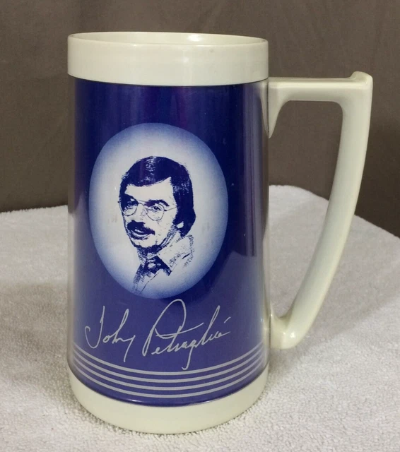 Vintage Johnny Petraglia Mug Cup Brunswick 1983 Thermal Collector Series Made US