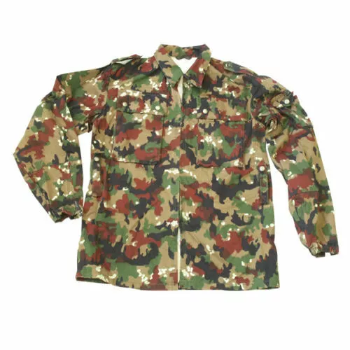 Schweizer Armee Feldjacke M83 Alpentarn Camo original TAZ83 Militär Jacke Tarn