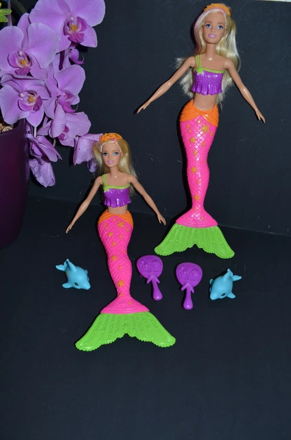 Sammlungsauflösung : Barbie 2x Mermaid Meerjungfrau GGG58 Reise Regenbogen zum
